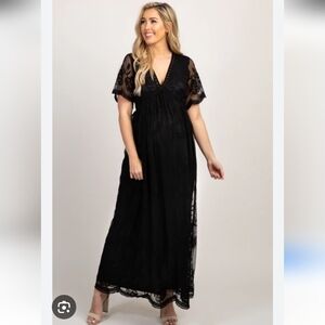 Pinkblush Black Lace Maxi Dress Size M